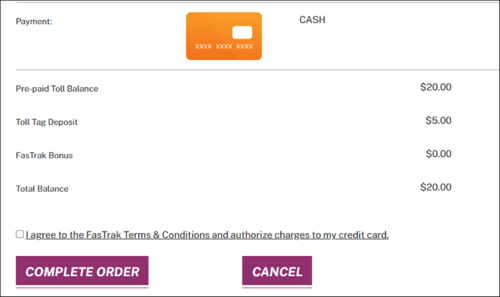 Confirm your account balance