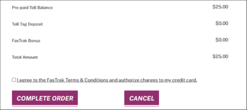 Confirm your account balance